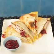 Chicken Quesadillas with Chutney and Brie